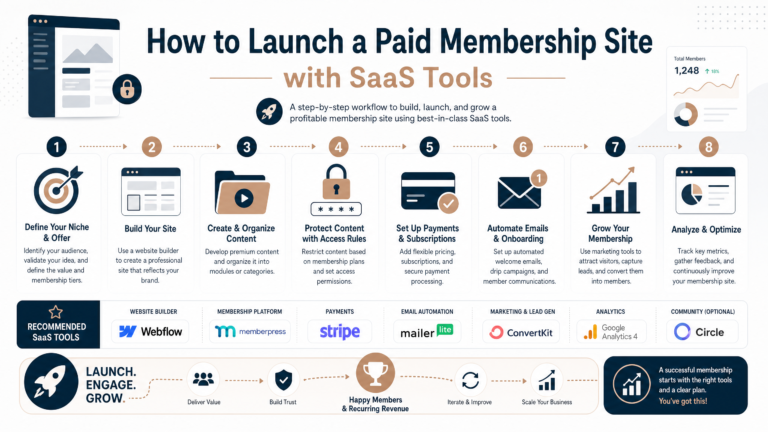 How to Launch a Paid Membership Site with SaaS Tools